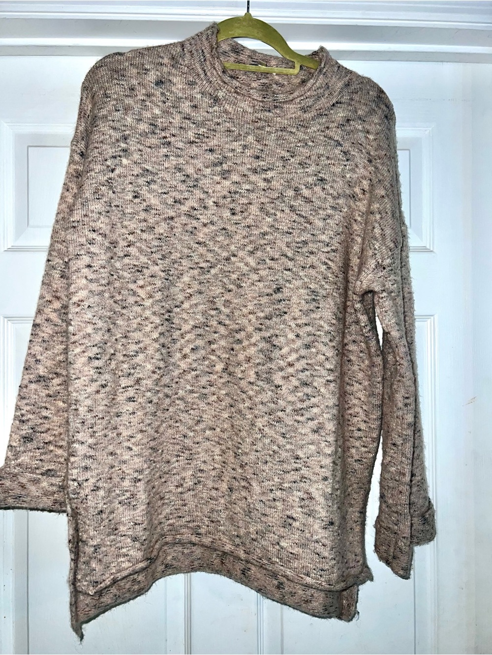 JODIFL Speckled Taupe Cowl-Neck Sweater